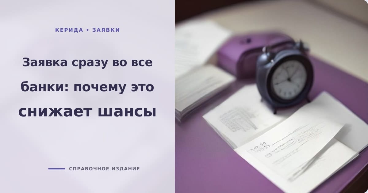 Иллюстрация к статье «Заявка на кредит сразу во все банки: почему веерная рассылка снижает шансы»