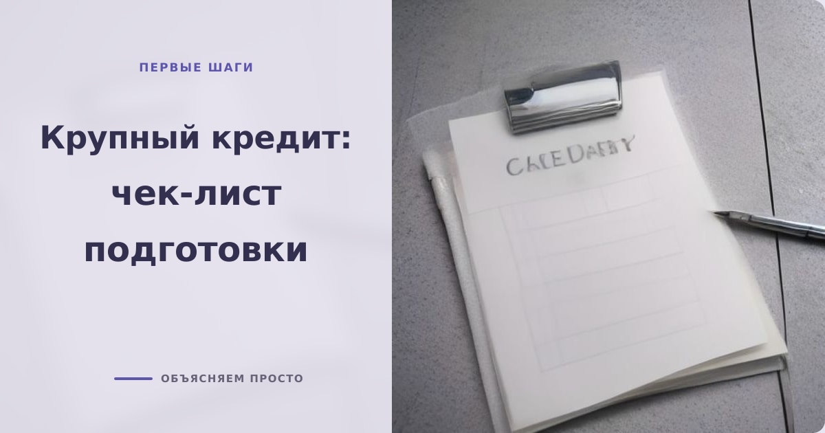 Иллюстрация к статье «Крупный потребительский кредит: чек-лист подготовки»