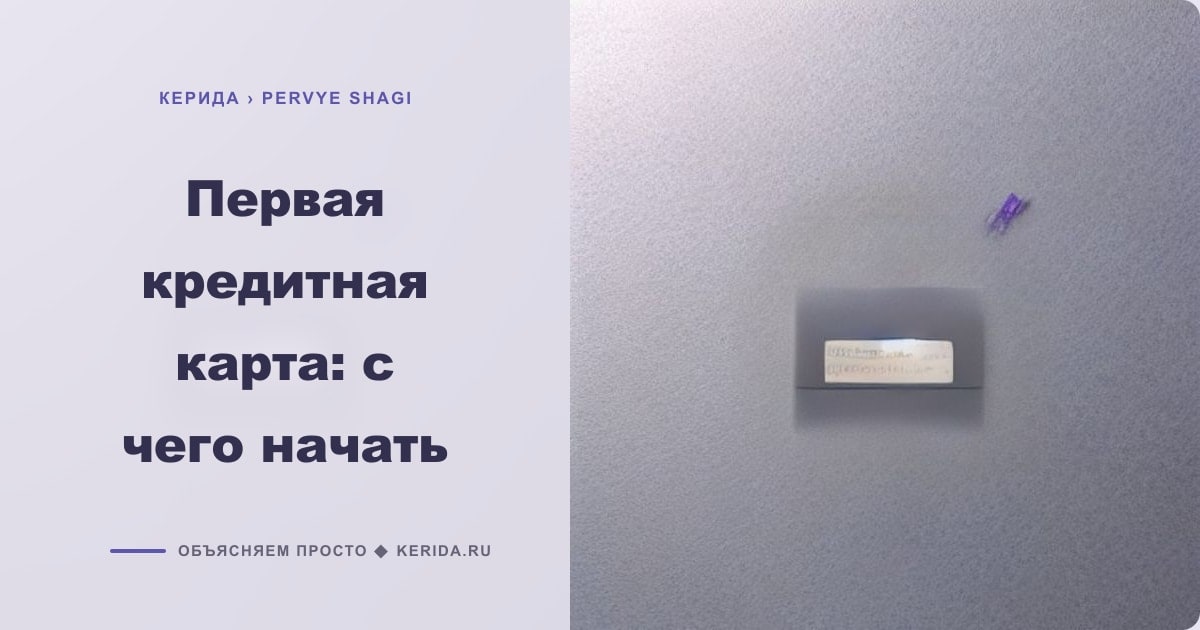 Иллюстрация к статье «Первая кредитная карта: с чего начать»